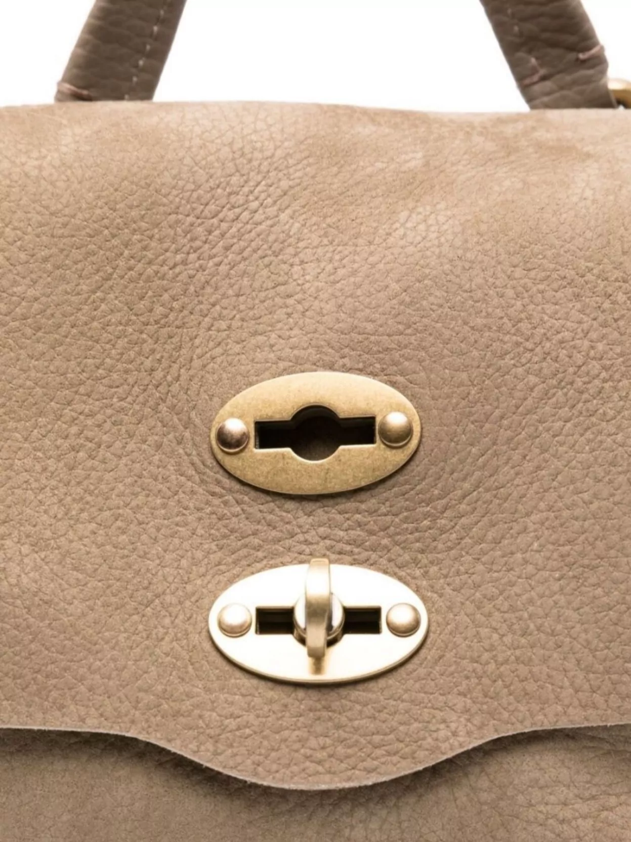 Zanellato Baby Suede Leather Handbag With Studded Detailing
