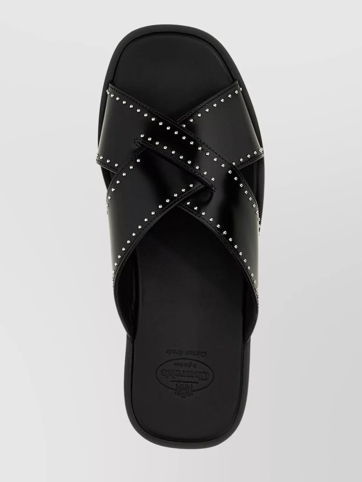 Shop Church's 'studded Open Toe Flat Sole Sandals'