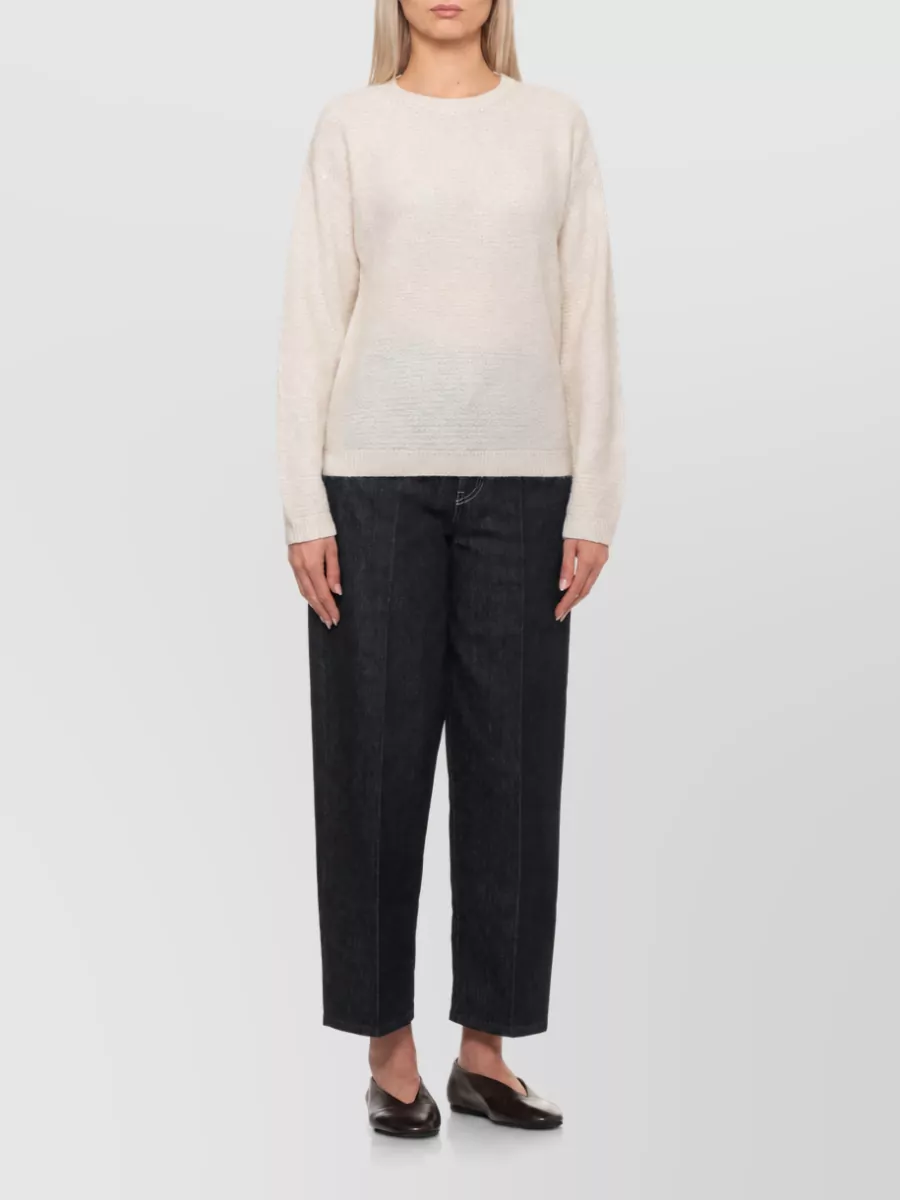 Fabiana Filippi Ribbed Lurex Crewneck Sweater