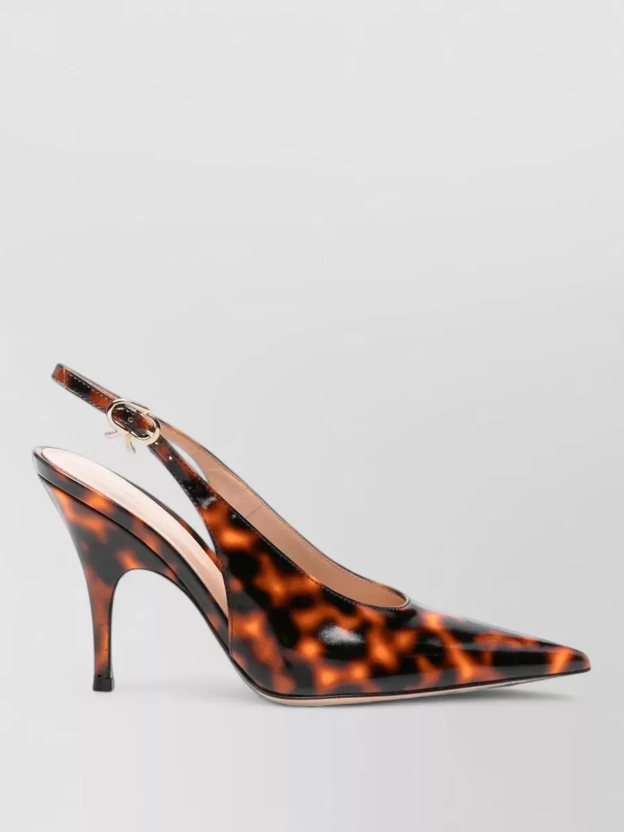 Gianvito Rossi Leather Patent Slingback Pumps