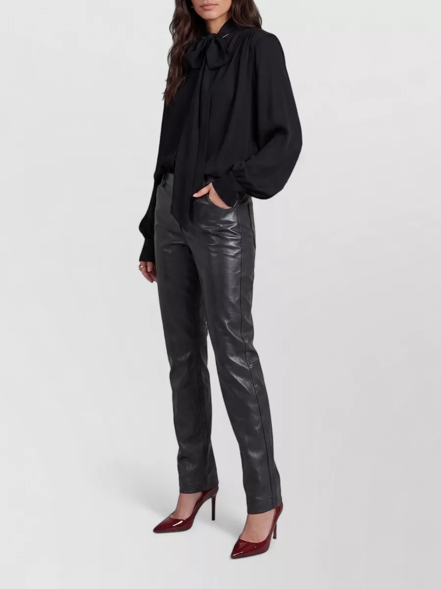 Federica Tosi silk tie-neck long-sleeve blouse