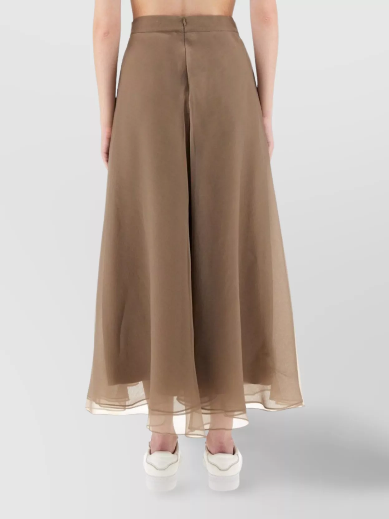 Brunello Cucinelli High Waist Pleated Ankle Length Skirt