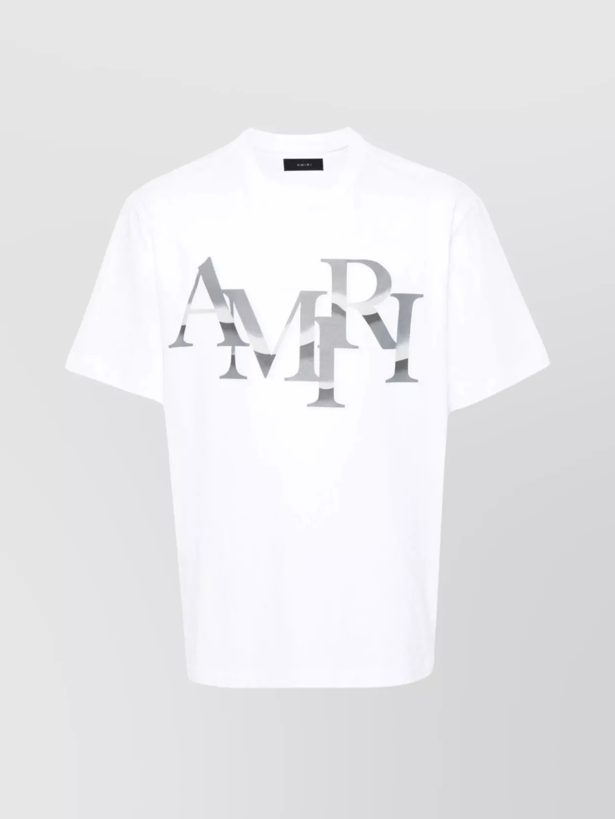 Shop Amiri Chrome Staggered Crew Neck T-shirt