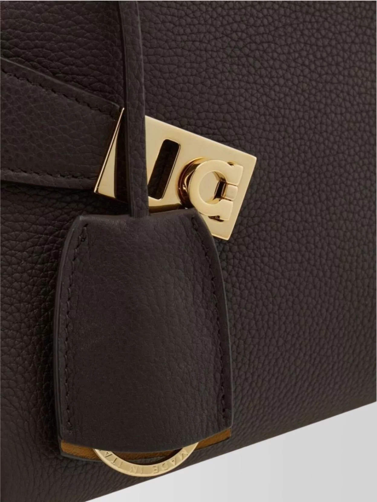 Ferragamo Mini Leather Tote Bag With Asymmetric Design