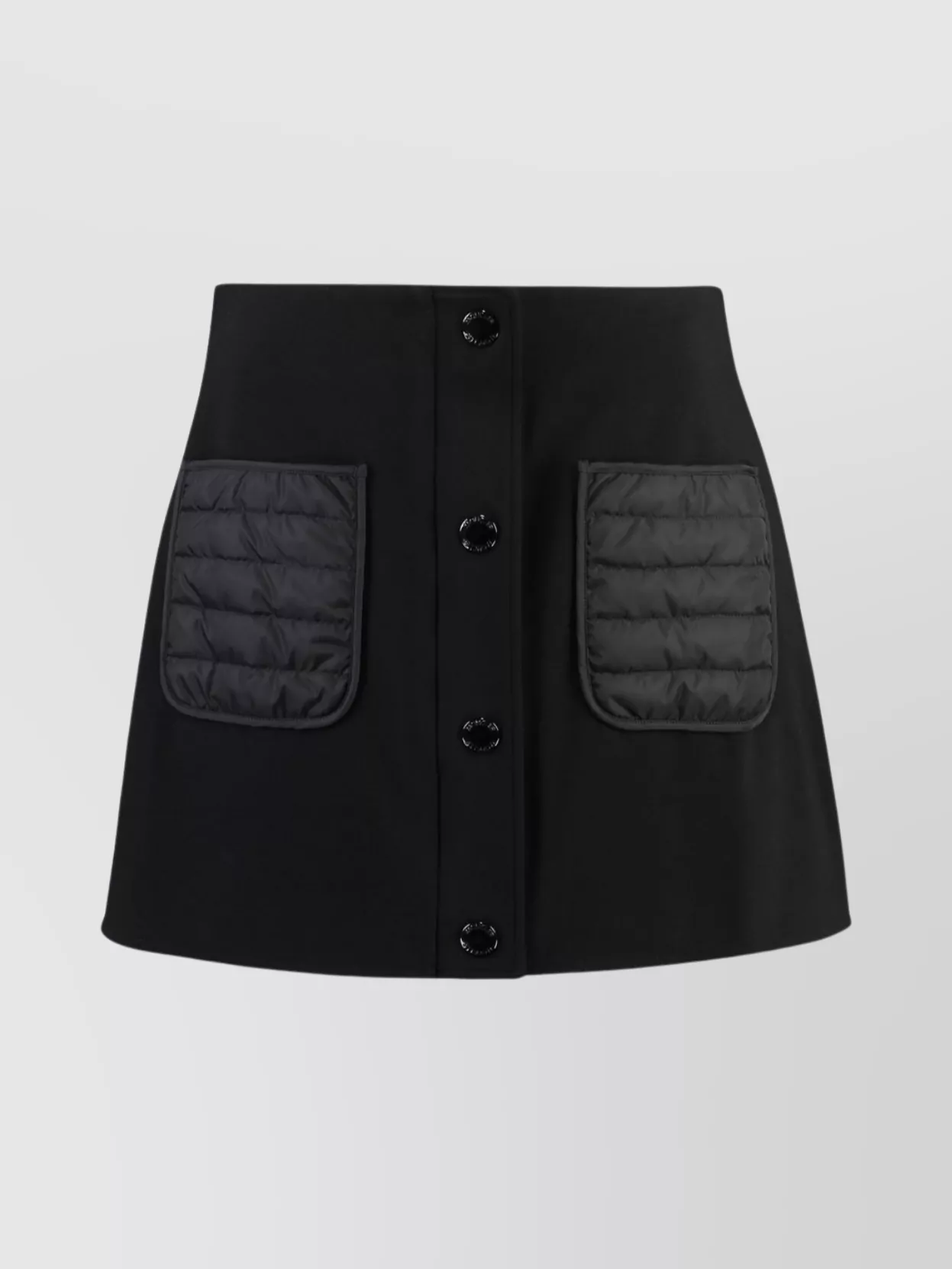 MONCLER MINI SKIRT WITH QUILTED AND FRONT POCKETS