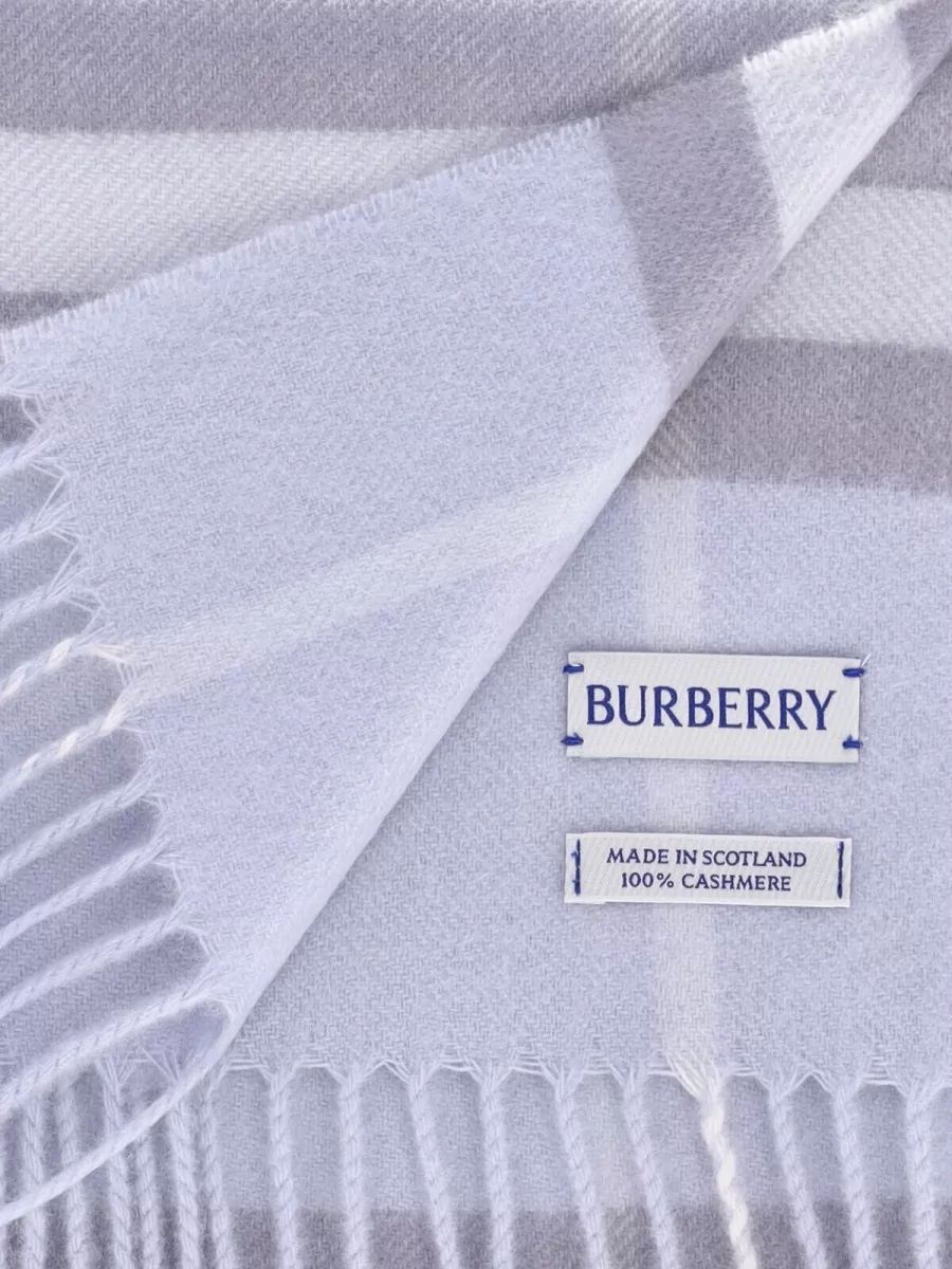Burberry Check Scarf Fringe Detail Lightweight Design Scotland