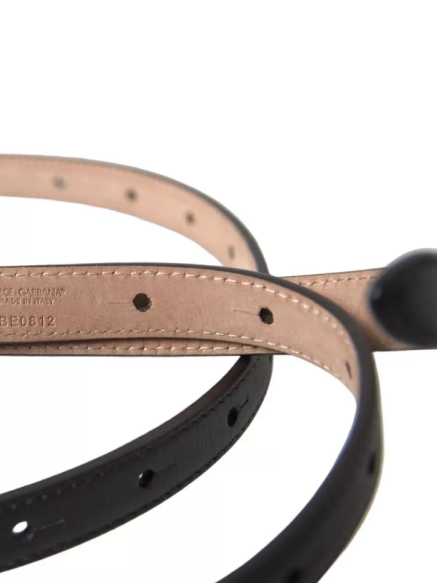 Dolce&Gabbana Leather Skinny Belt
