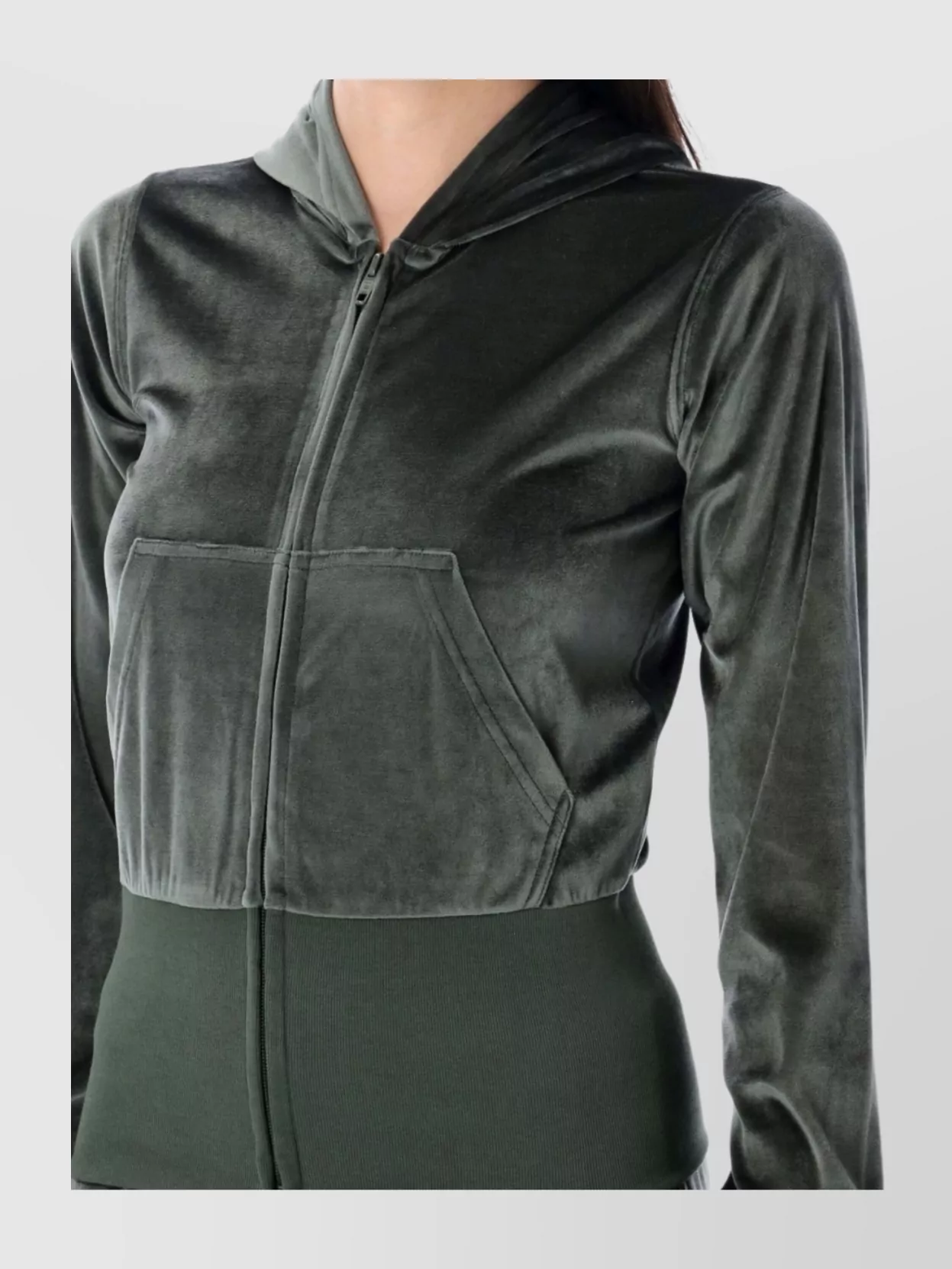 Balenciaga Compact Hooded Sweatshirt And Pocket In Green