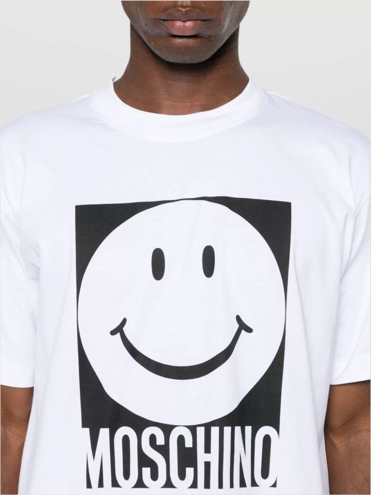Moschino Crew Neck Drop Shoulder Graphic Print