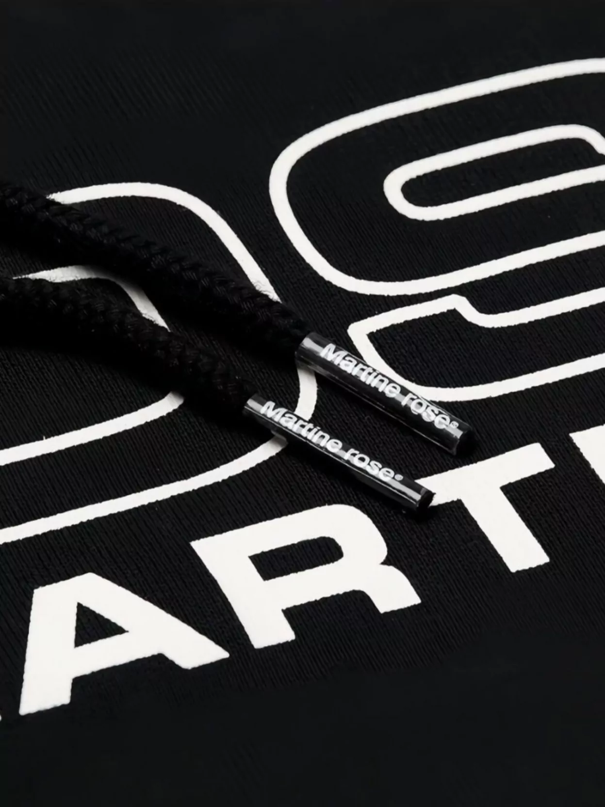 Martine Rose Hooded Cotton Sweatshirt Kangaroo Pocket