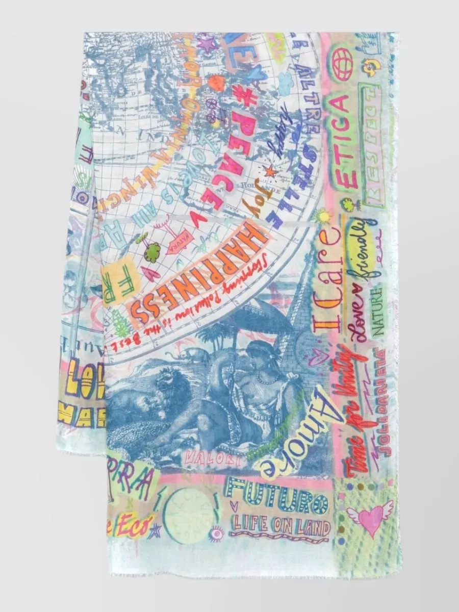Faliero Sarti Silk Blend Printed Scarf