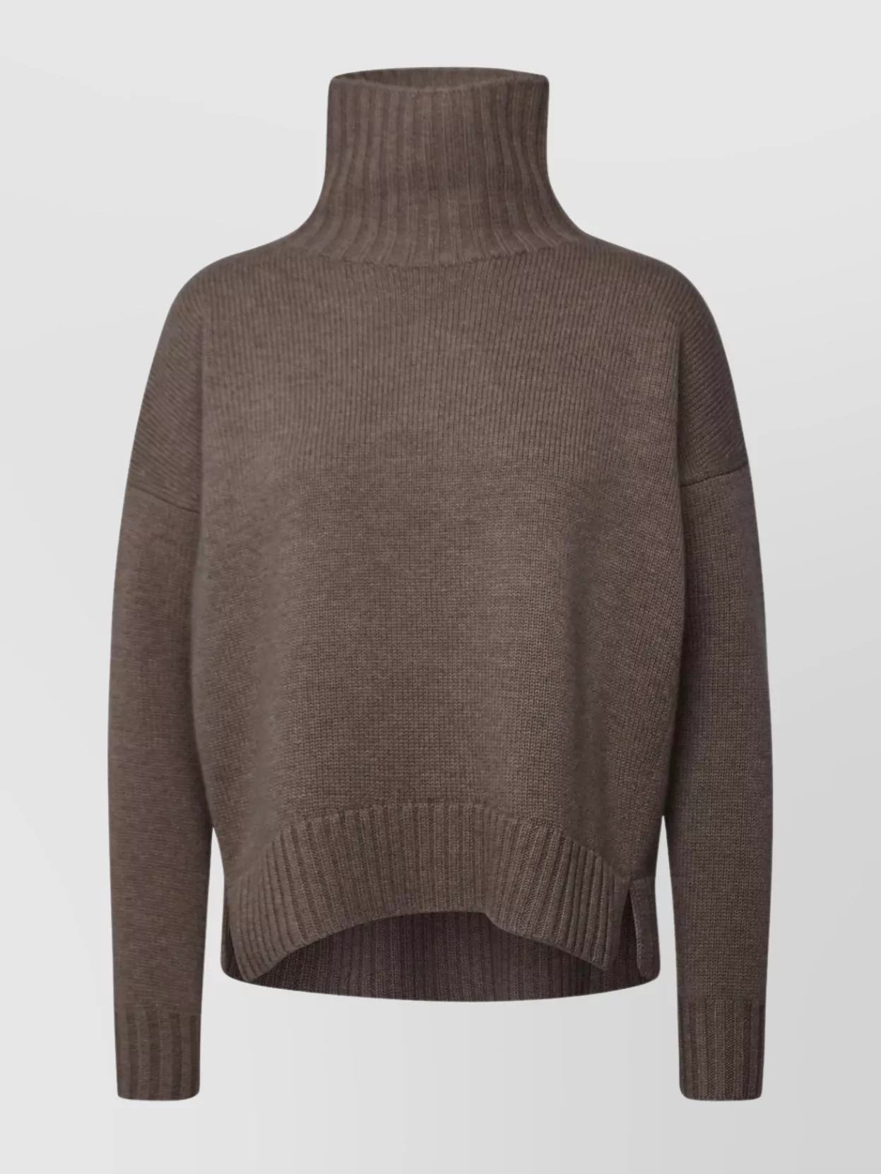 Max Mara Cashmere Blend Turtleneck Sweater In Brown