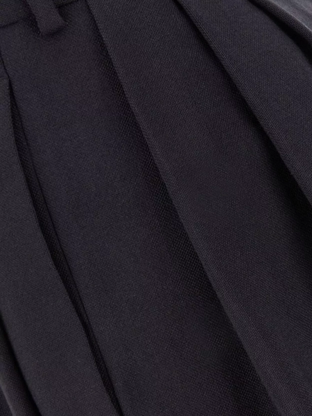 Quira Wool Pant With Tapered Leg And Pleated Design