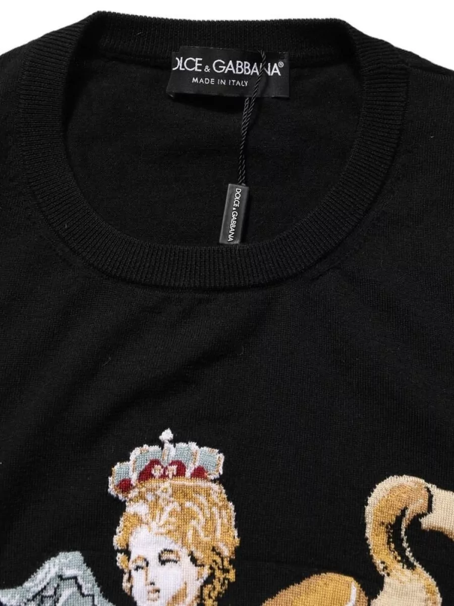 Dolce&Gabbana Wool Silk Crew Neck Sweater