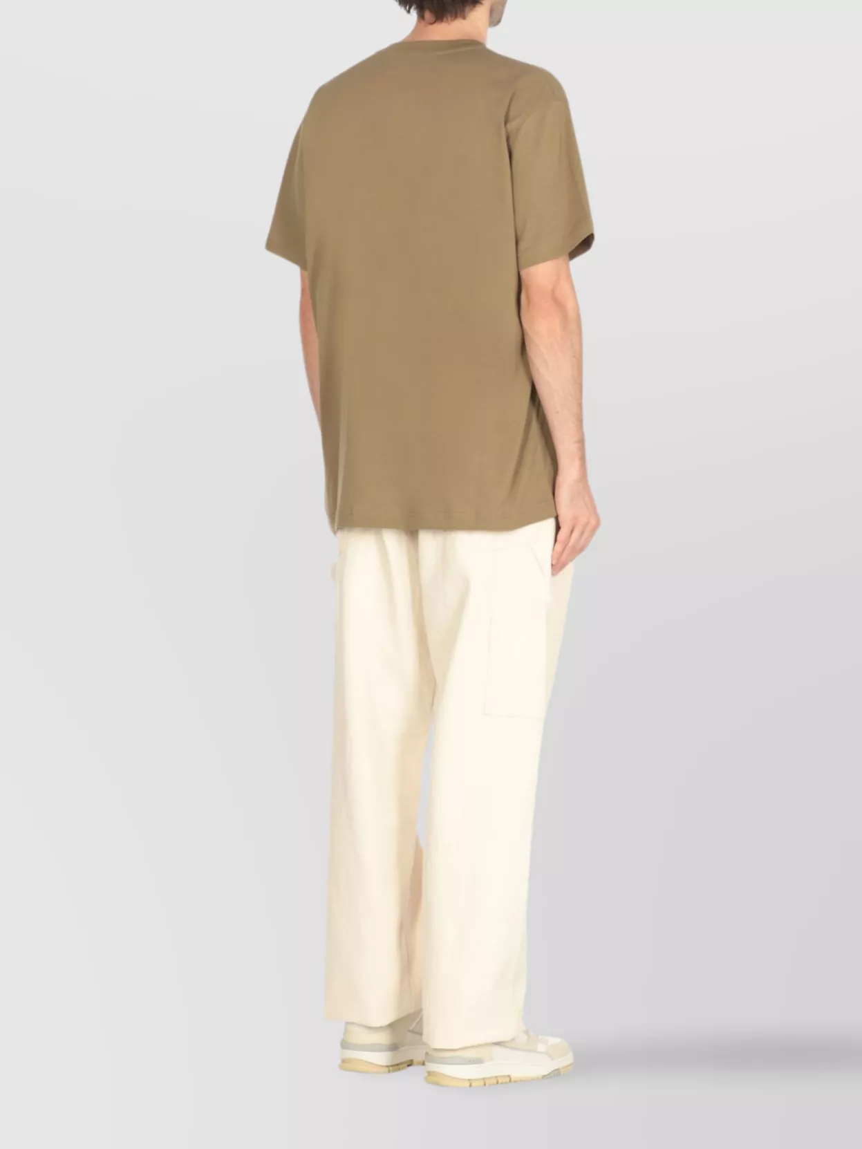 Moschino Crewneck Logoed Embroidery Graphic Print T-shirt In Brown