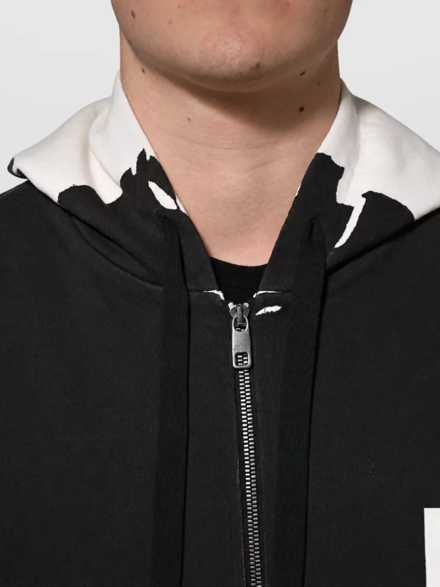 Dolce&Gabbana cotton logo hooded zip jacket