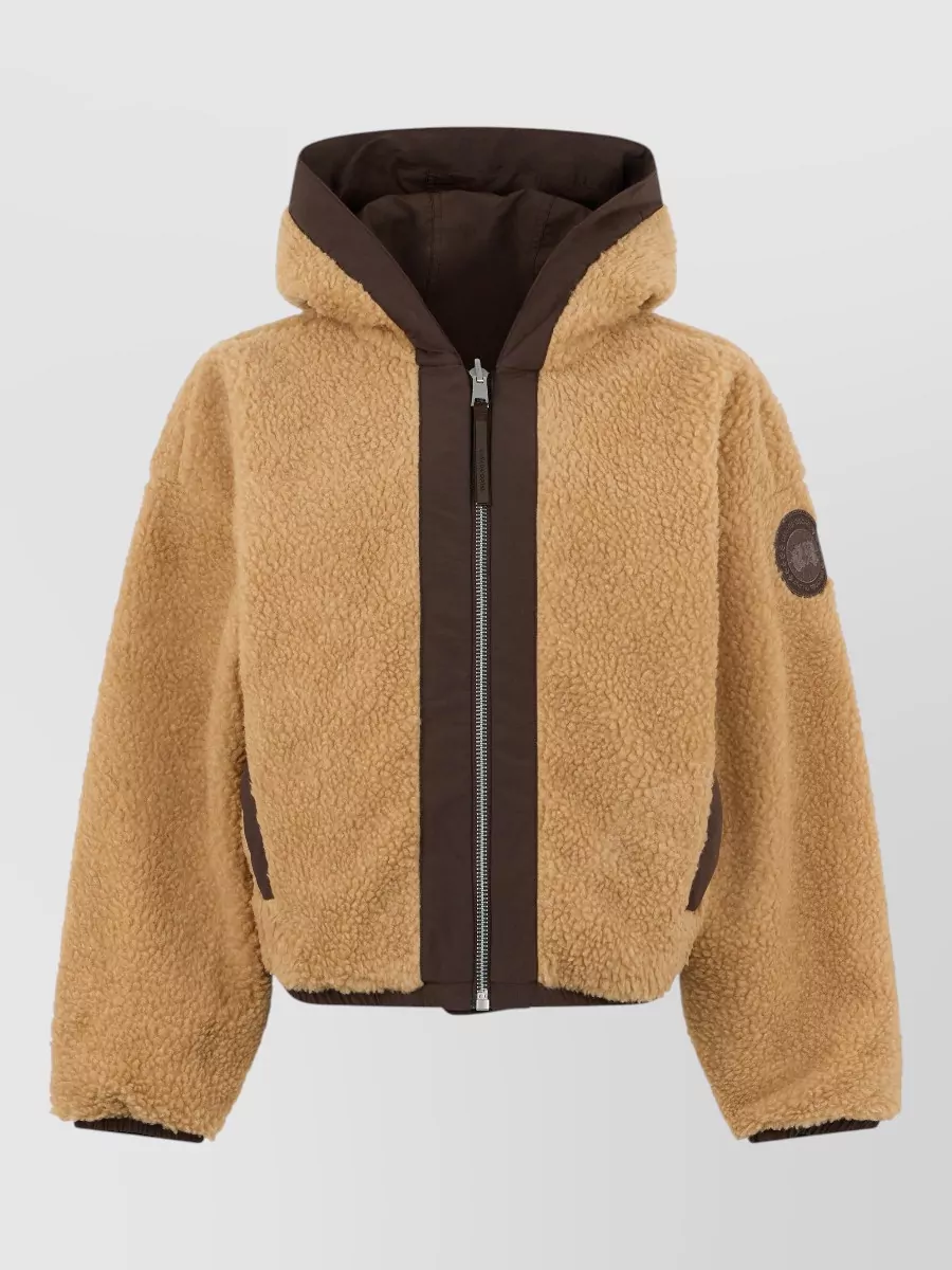 Canada Goose Reversible Fleece Hooded Bomber Jacket