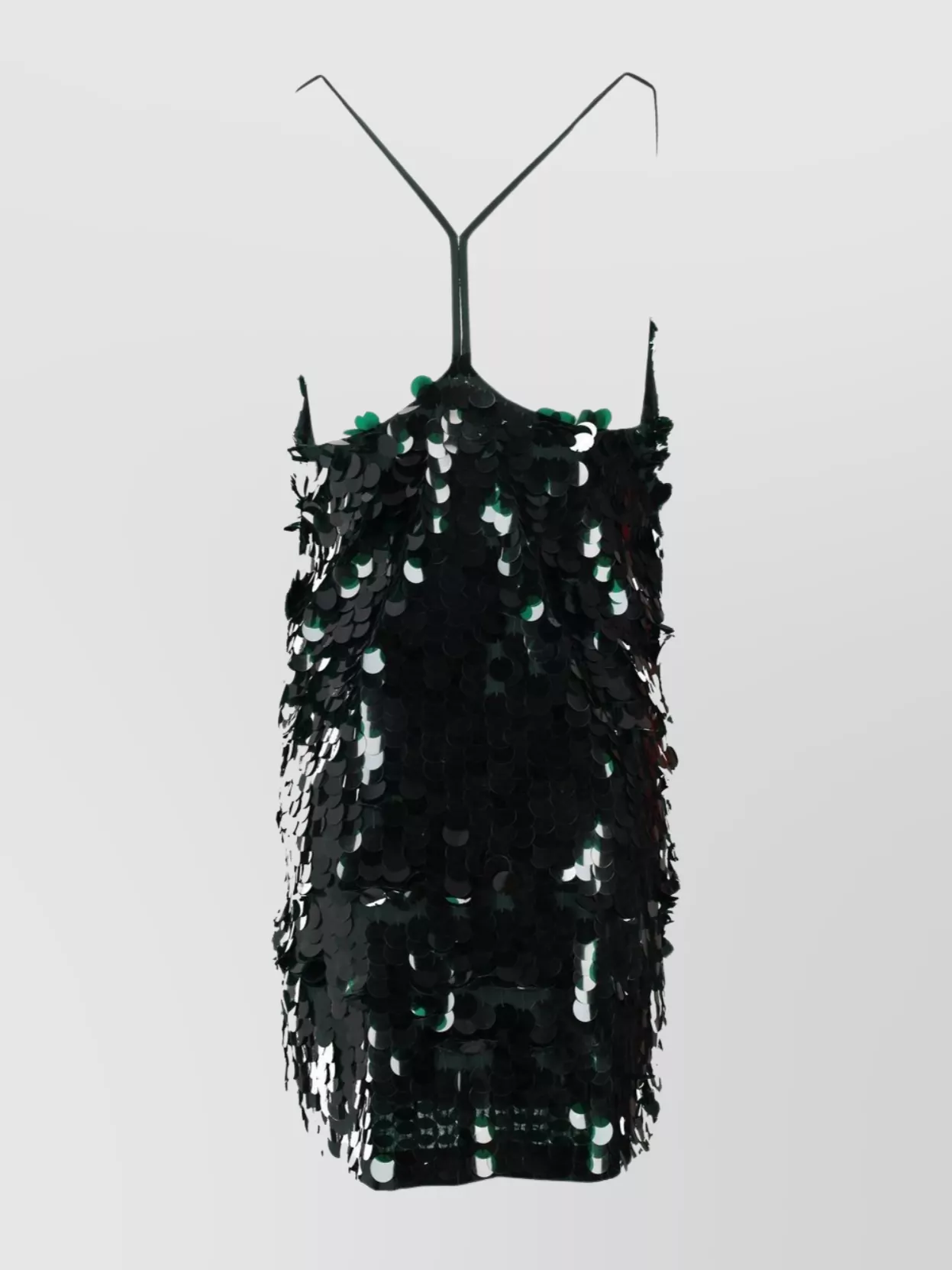 Parosh Mini Sequin Dress Spaghetti Straps