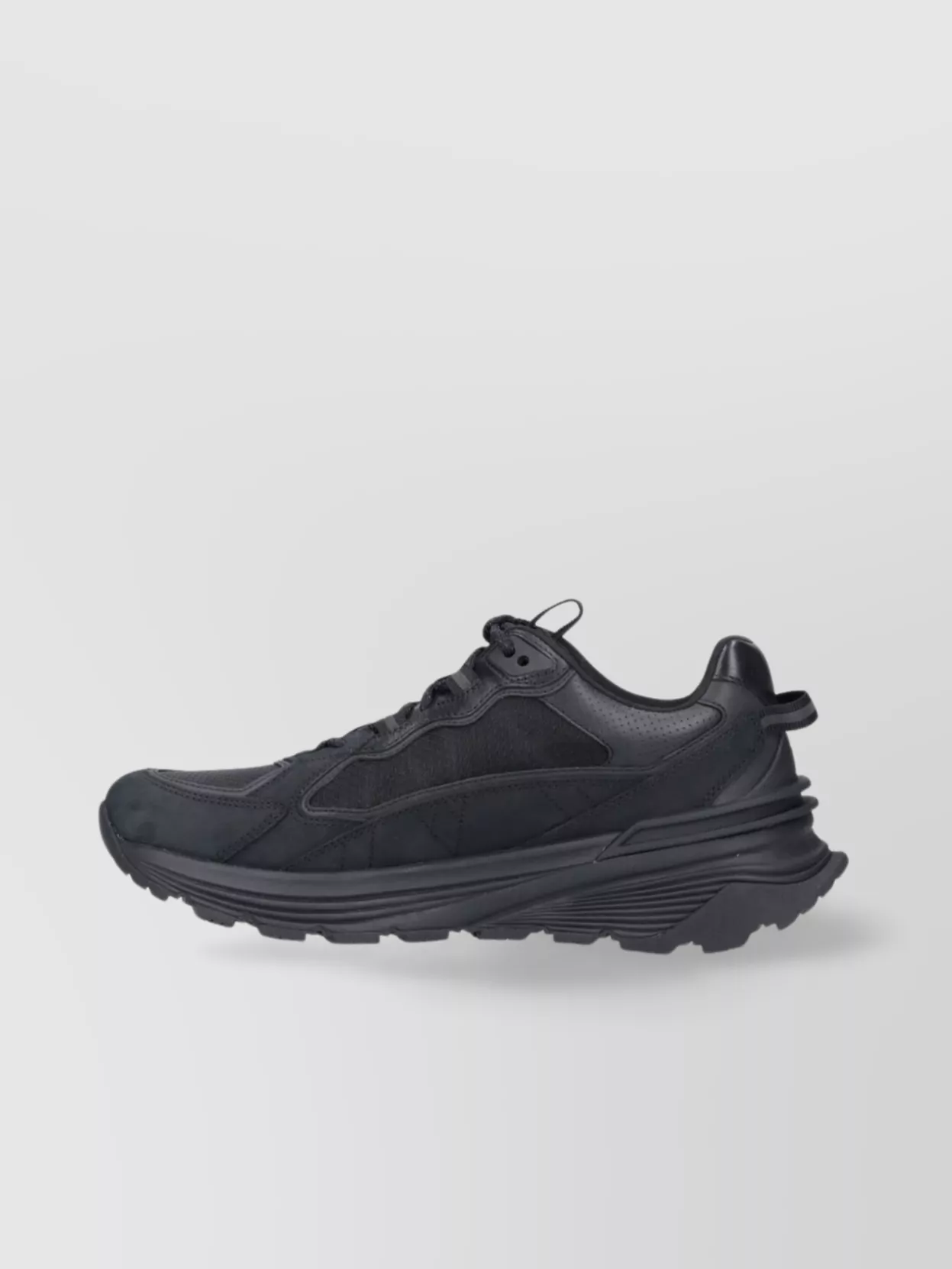 Moncler Mesh Panel Low Top Sneakers With Pull Tab And Rubber Sole