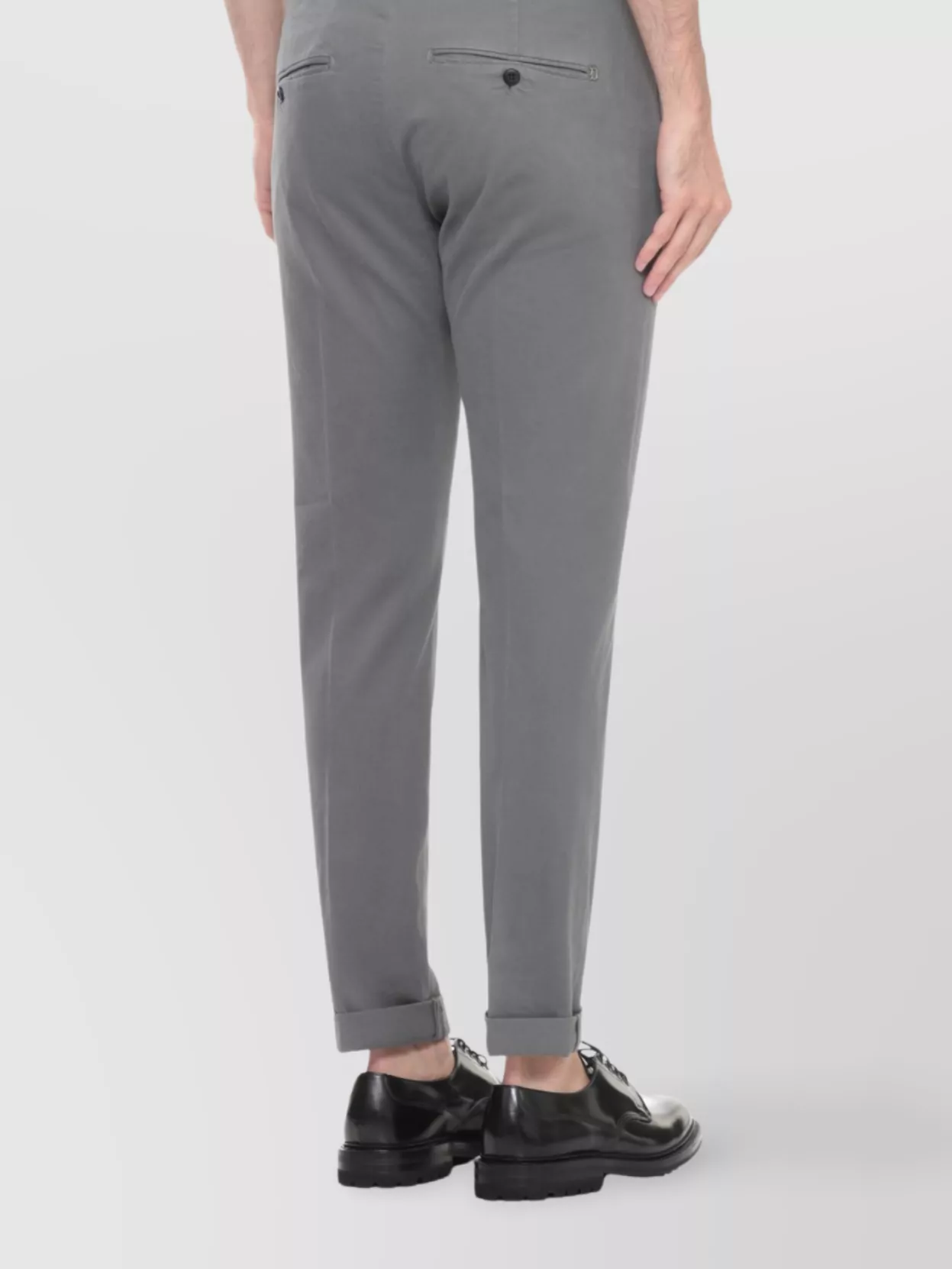 Dondup Straight Leg Trousers Rolled Cuffs