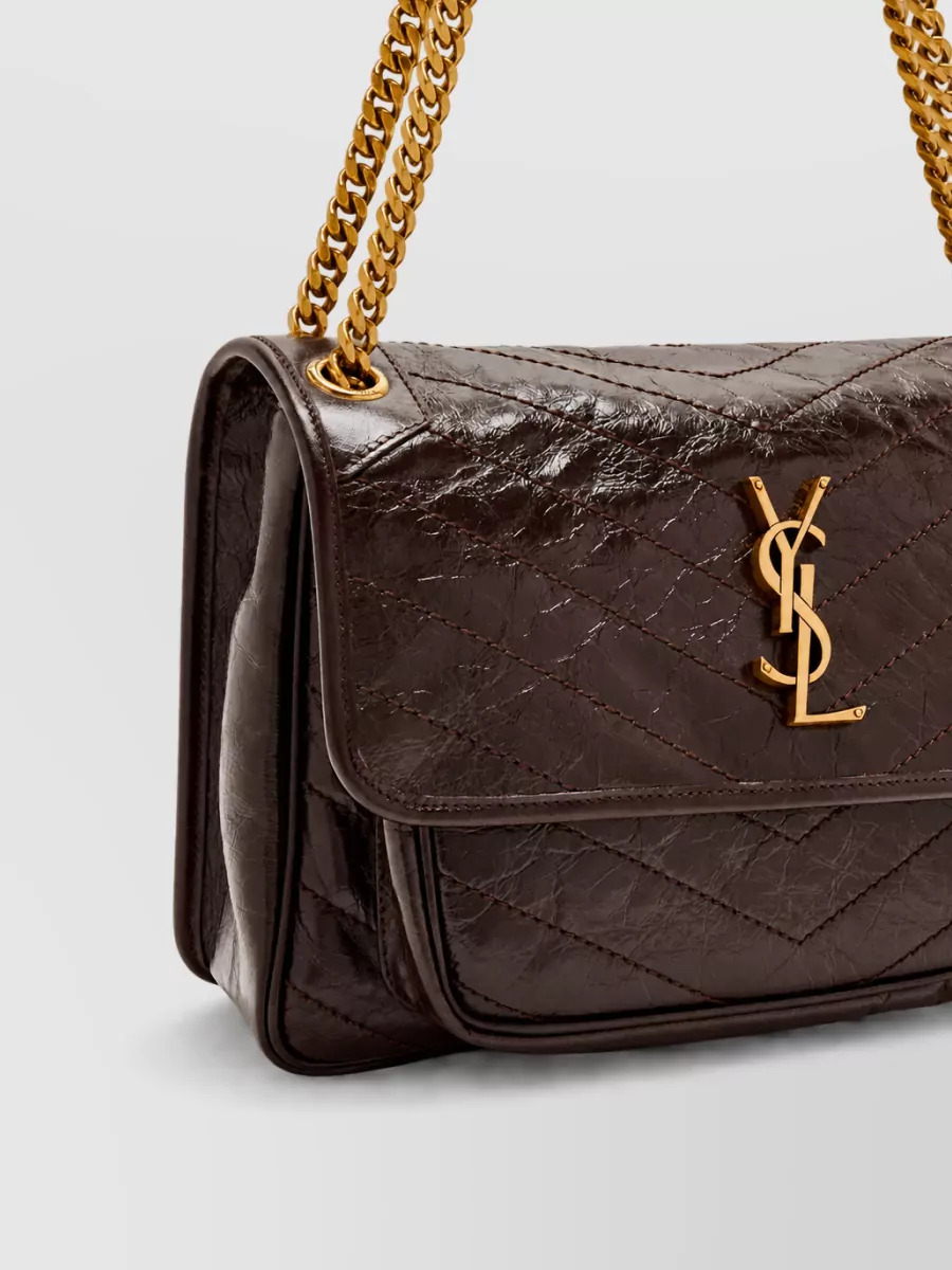 Saint Laurent Niki Medium Leather Clutch Bag