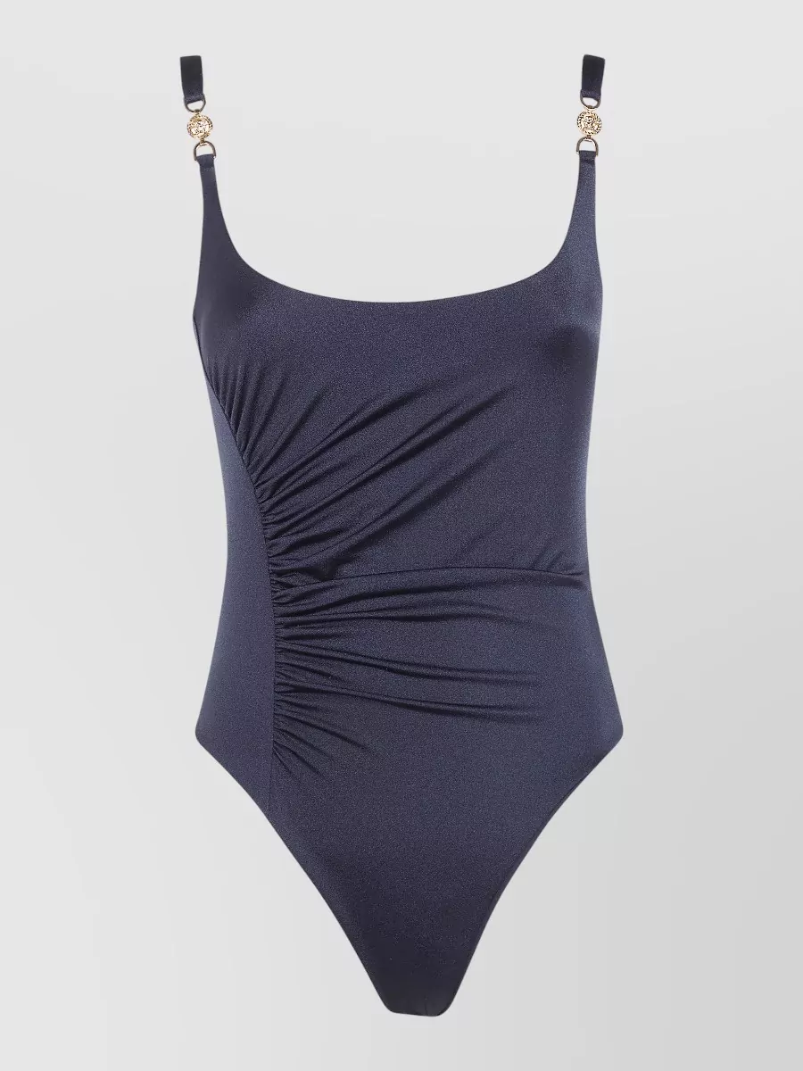 Versace Lycra One Piece Swimsuit Scoop Neckline