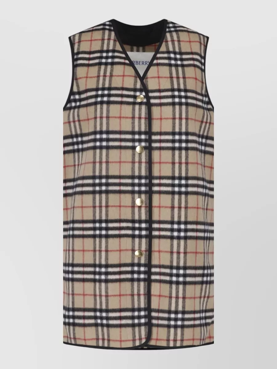 Burberry checked wool cashmere cape