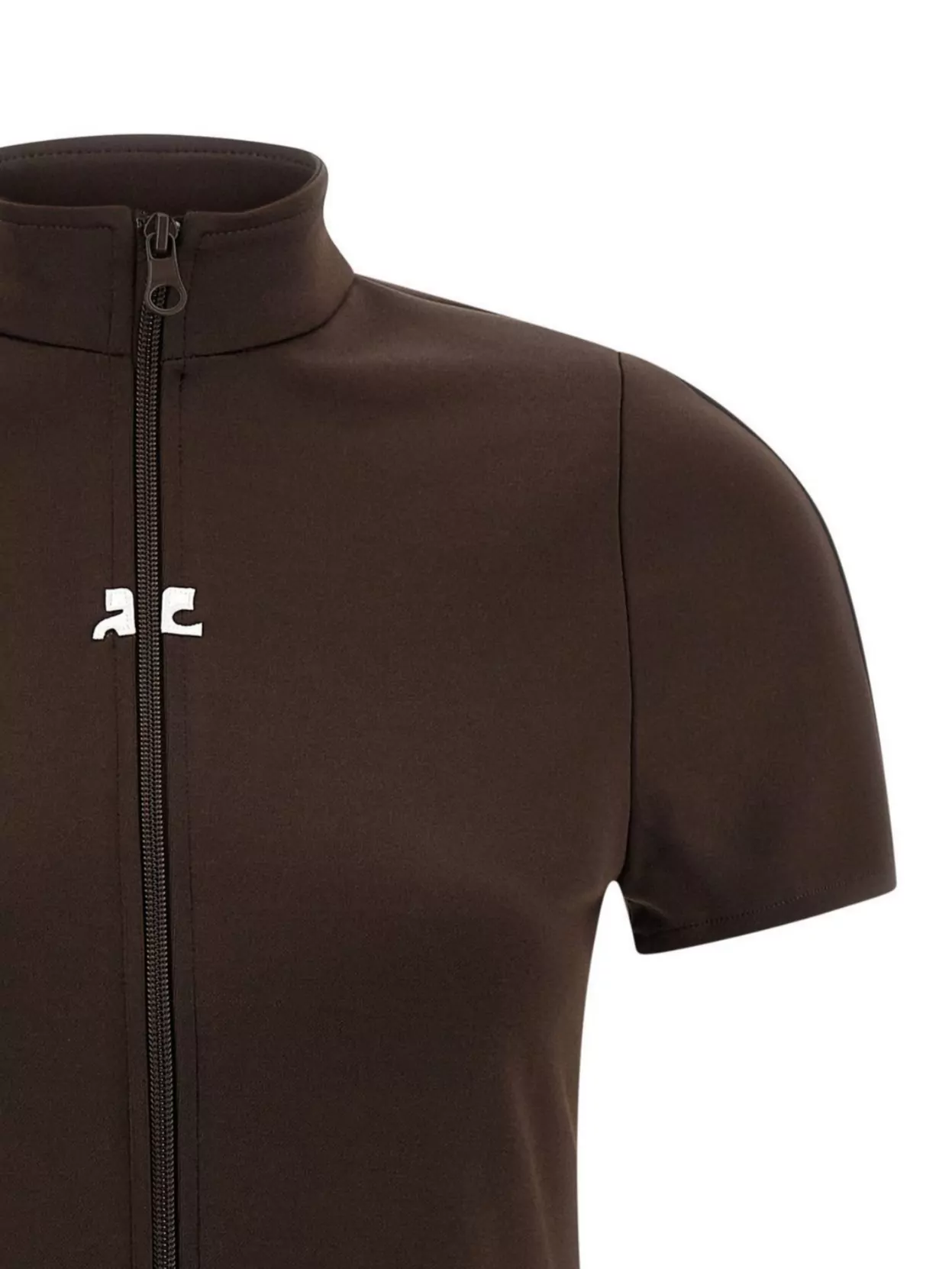 Courrèges Mini Dress With High Collar And Pockets