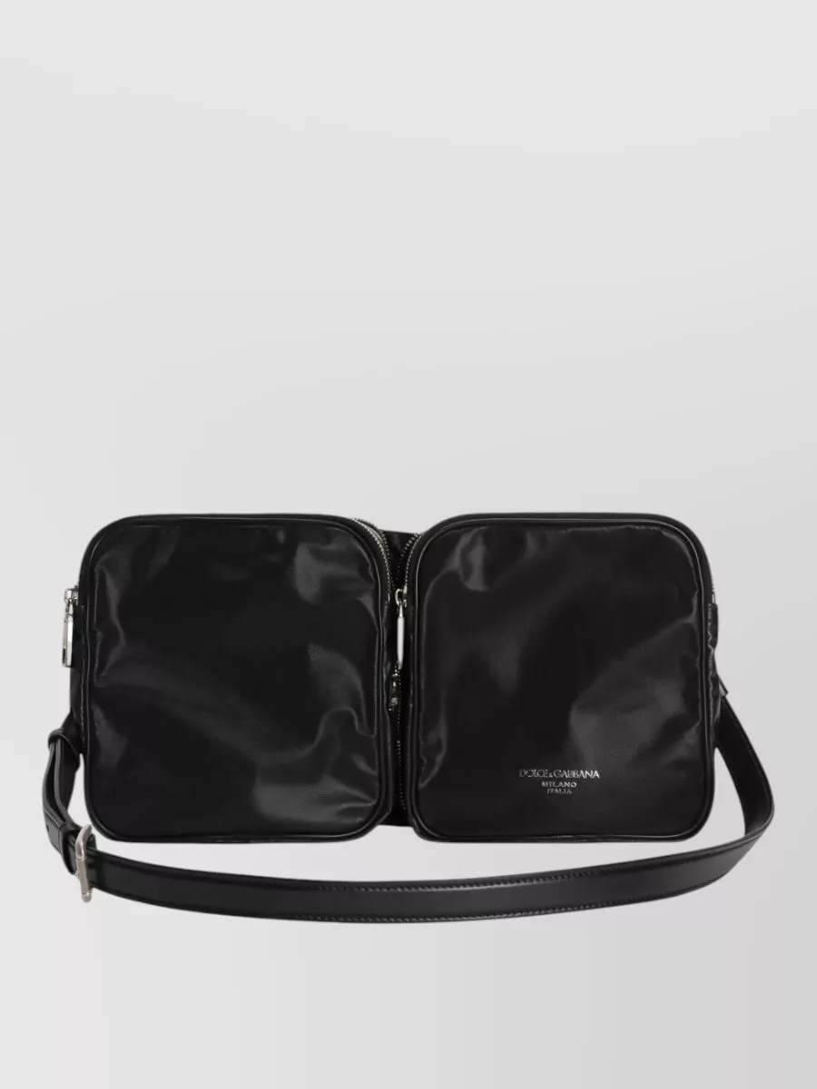 Dolce&Gabbana Leather Messenger Bag Adjustable Strap