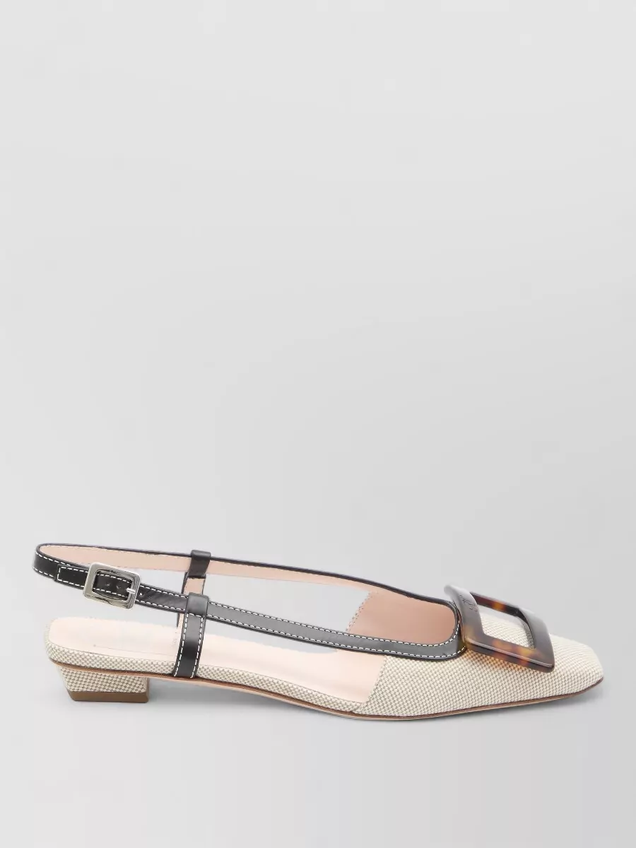 Roger Vivier Skyscraper Slingback Ballerinas Resin Buckle