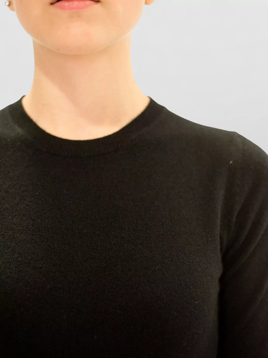 La Rose Cashmere 3/4-Sleeve Knitted Top