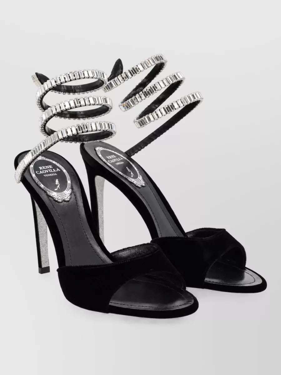 Rene Caovilla Velvet Sandals