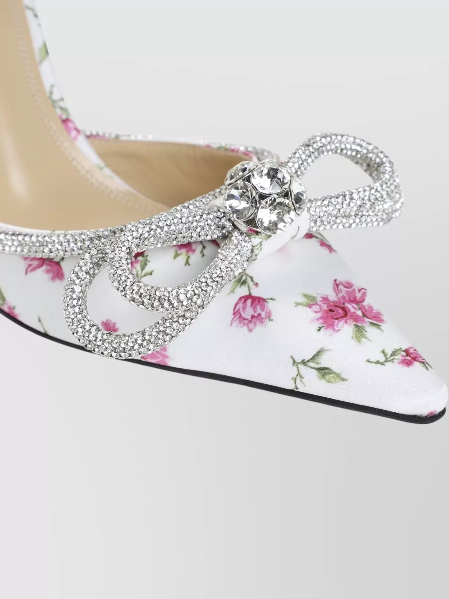 Mach & Mach Cheri Satin Sandals Double Bow Ankle Strap