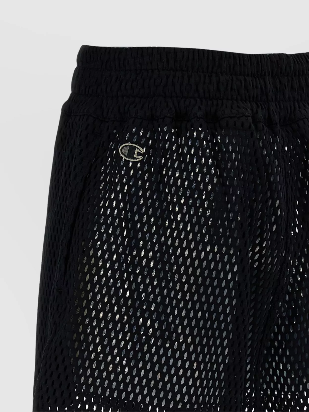 Rick Owens Champion Bermuda Mesh Waistband In Black