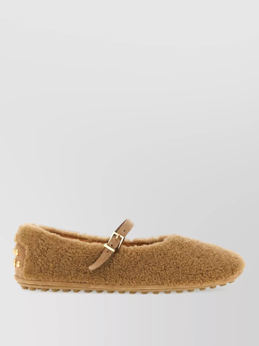 Tod's shearling mary jane slippers