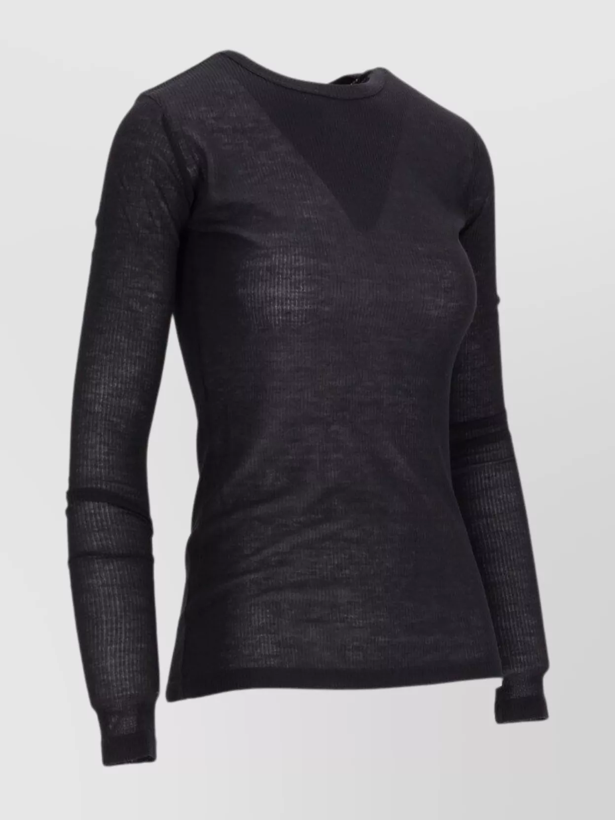 Ann Demeulemeester Slim Fit Long Sleeves T-Shirt Viscose Cotton
