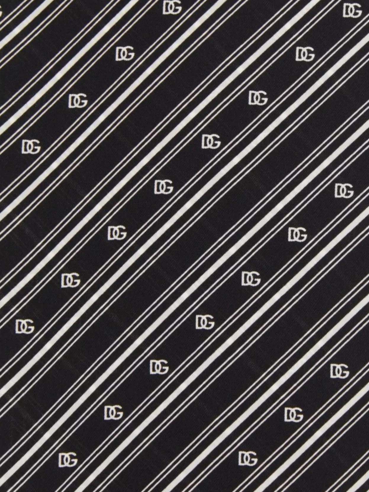 Dolce&Gabbana Silk Striped Scarf Fringed Ends