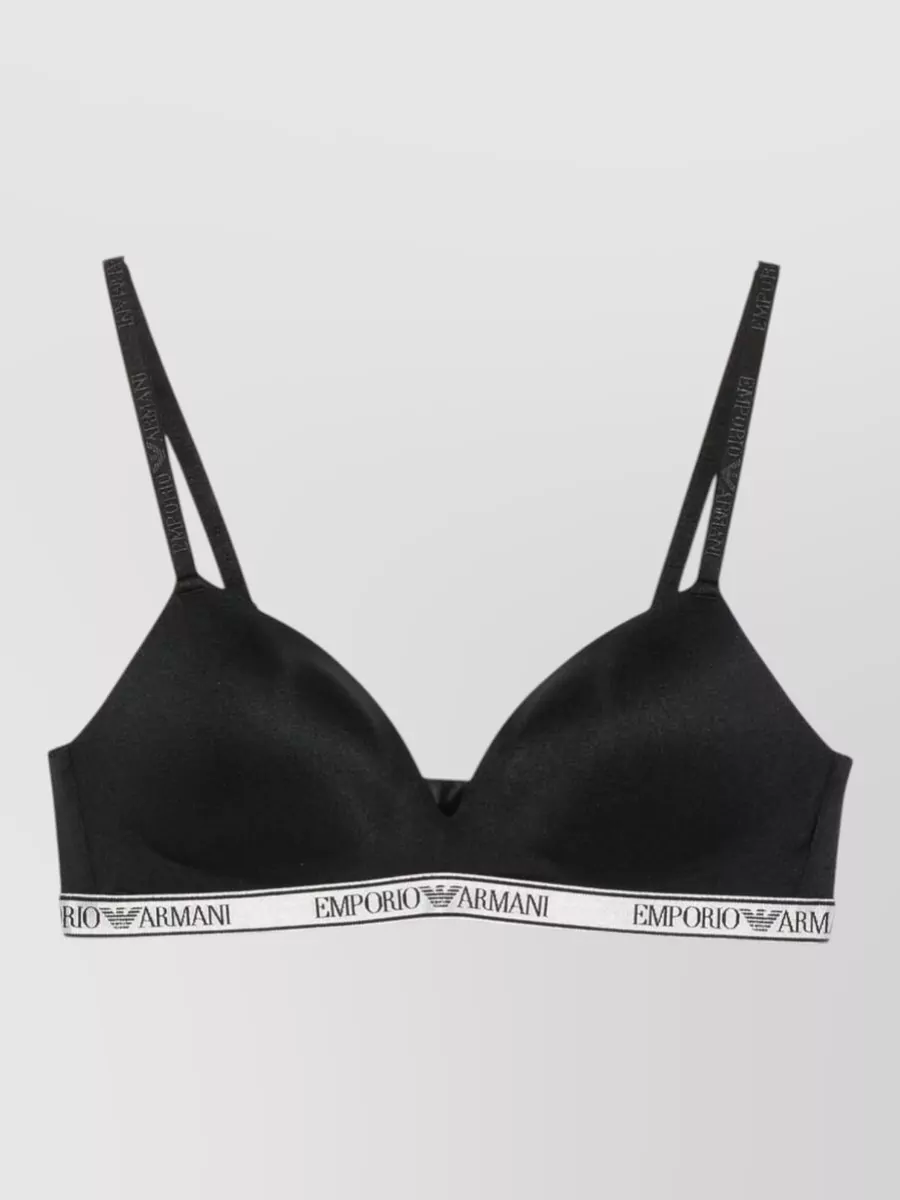 Emporio Armani cotton padded triangle bra