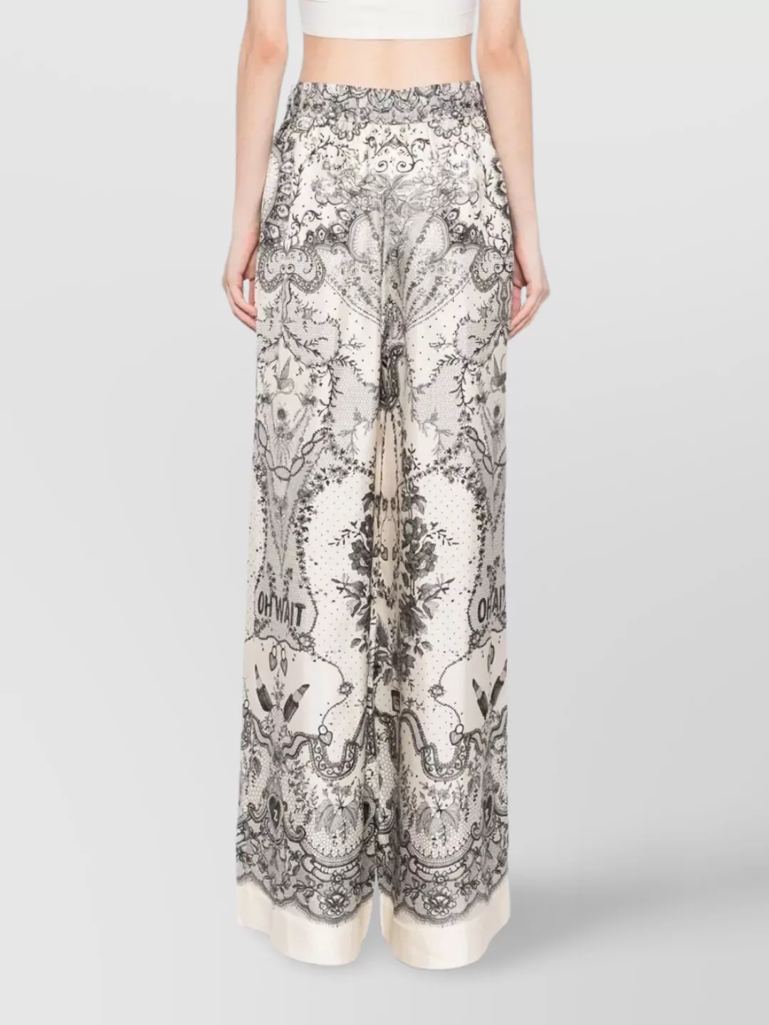 Zimmermann Wide Crush Trousers In Silk Women
