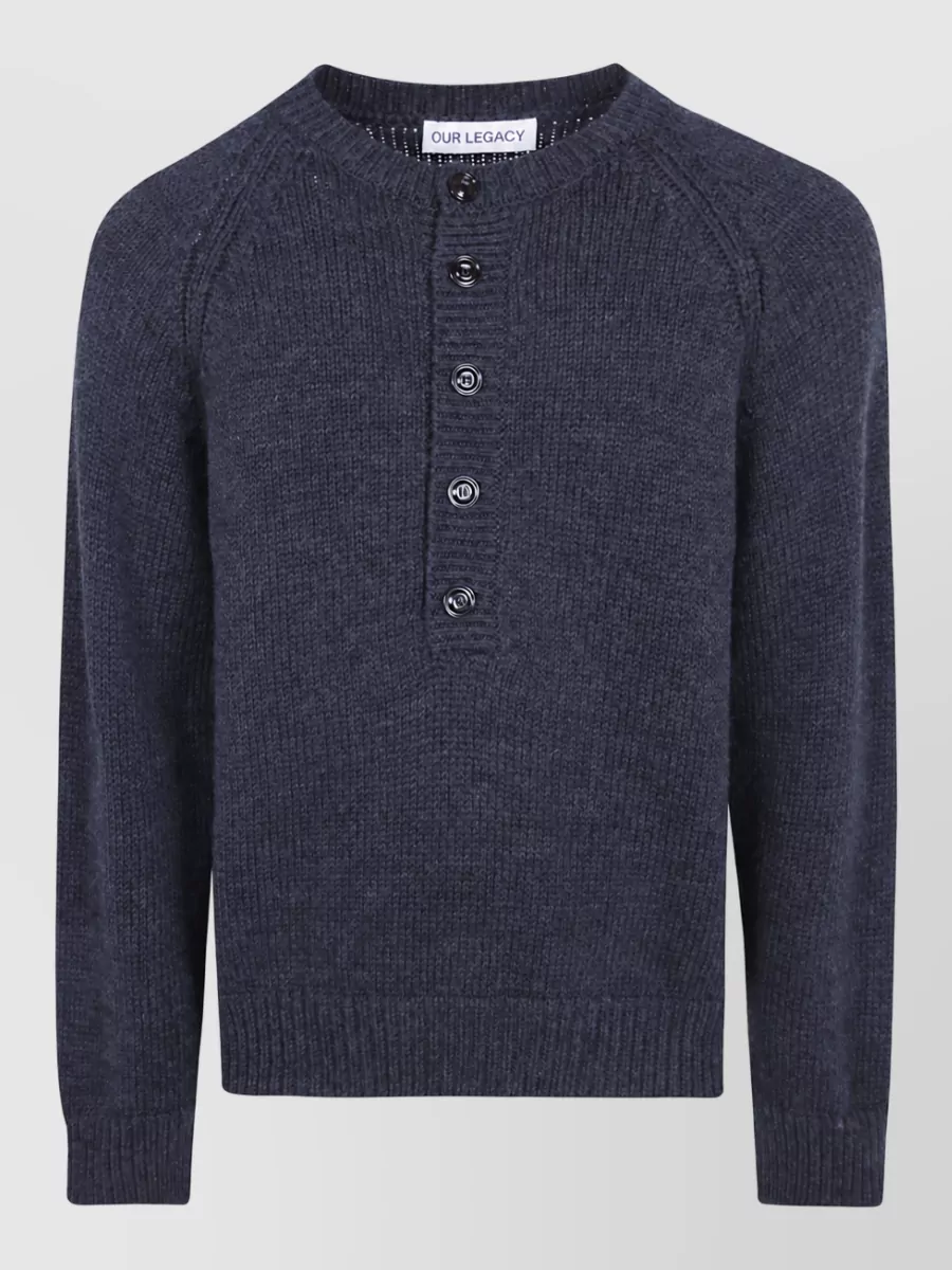 Our Legacy merino wool henley sweater
