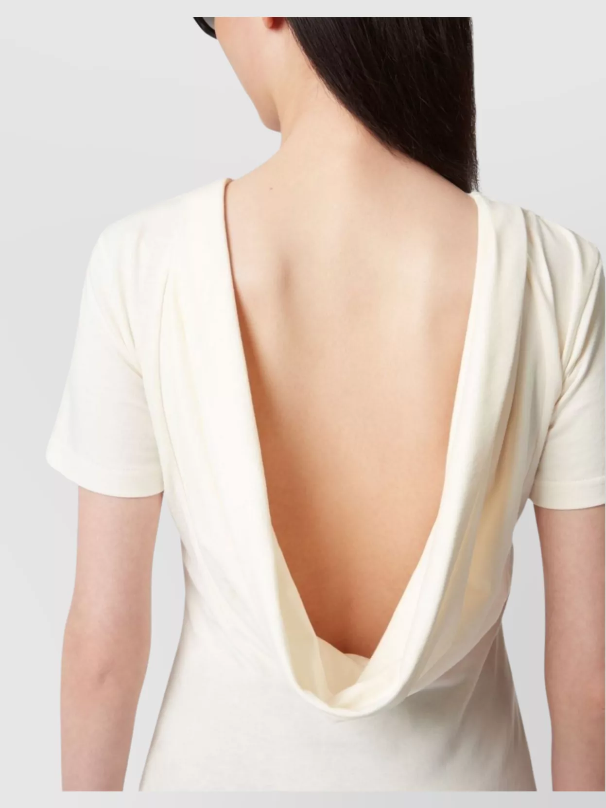 Nina Ricci Crew Neck Draped Detailing Jersey Texture