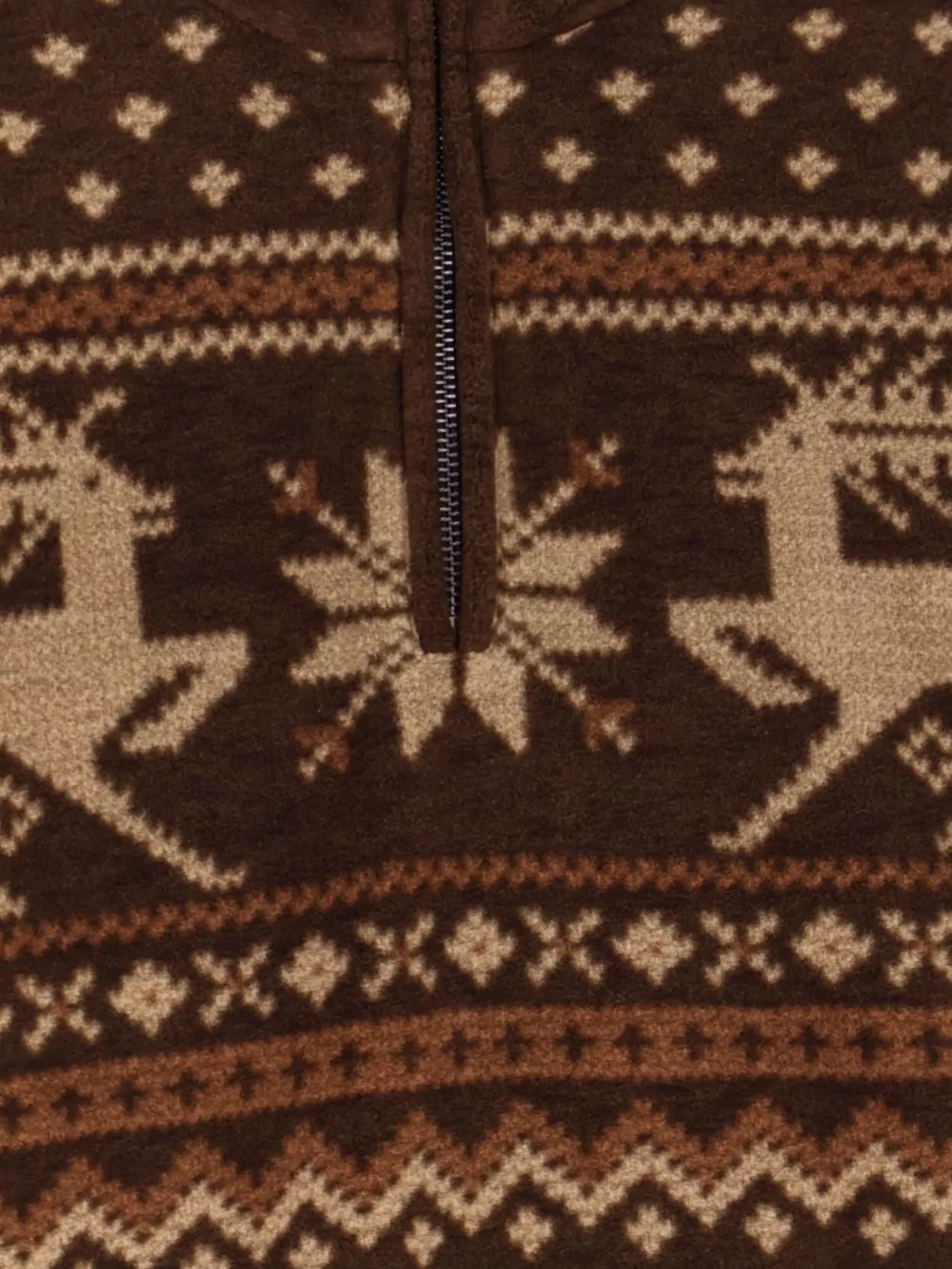 Polo Ralph Lauren High Collar Reindeer Pattern Fleece Sweater