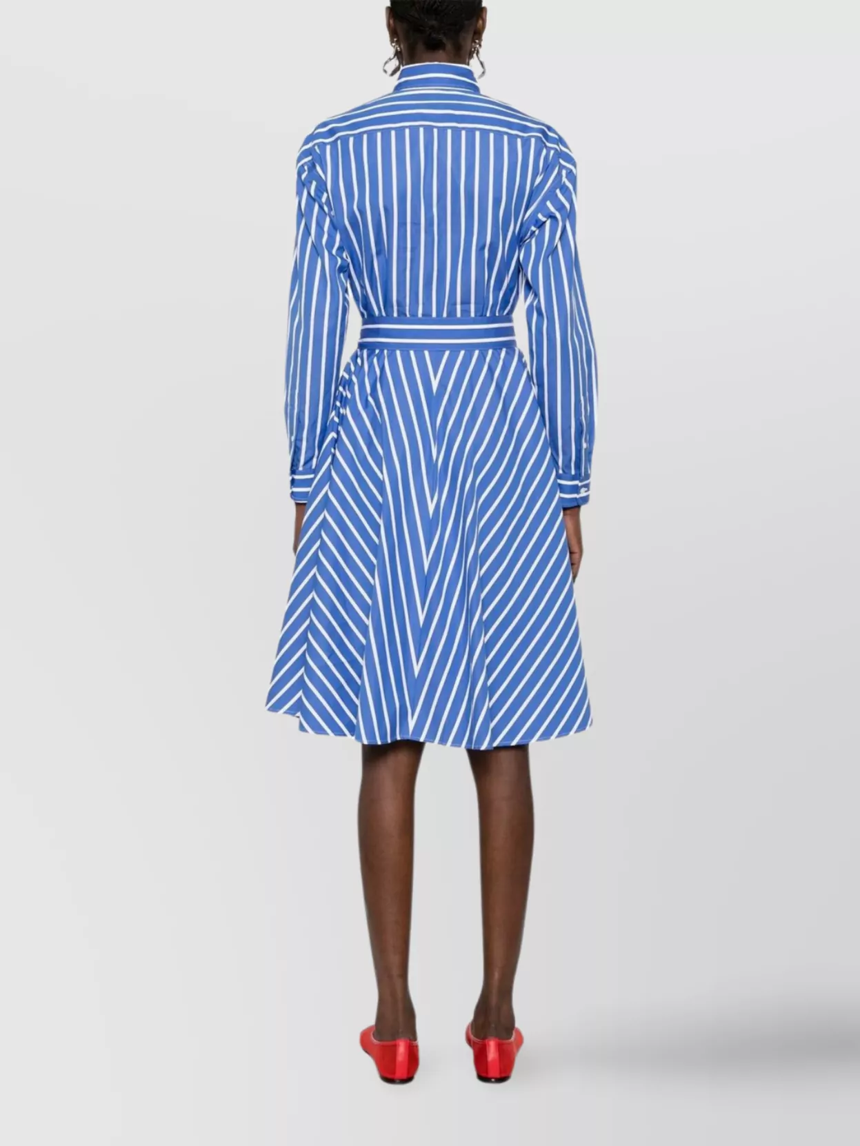 Polo Ralph Lauren Striped Shirtdress With Belted Waist And Pockets