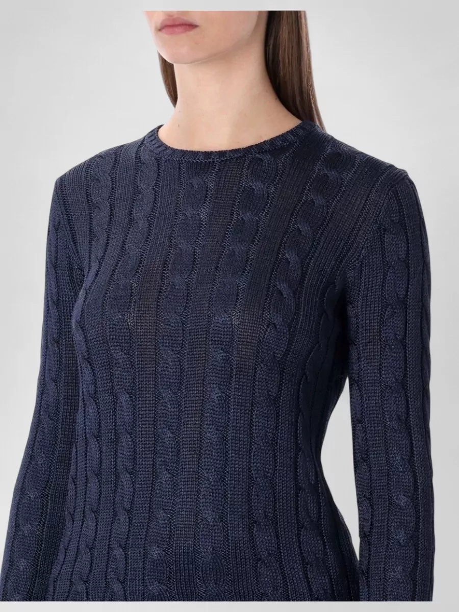 Ralph Lauren Silk Cable Knit Sweater