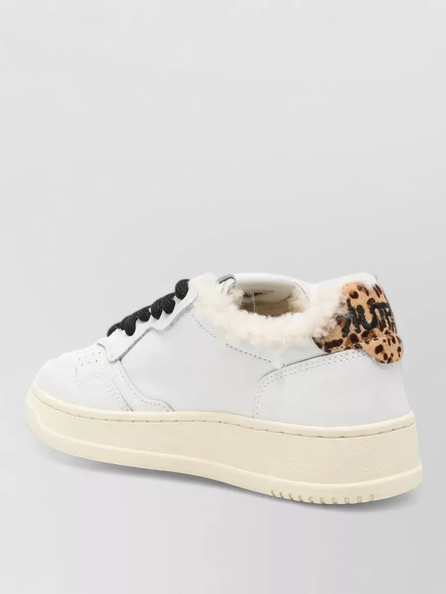 Autry Leather Leopard-Print Low-Top Sneakers