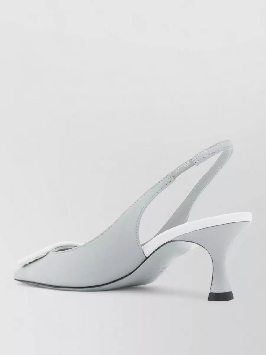 Roberto Festa Leather Slingback Kitten Heel Sandals