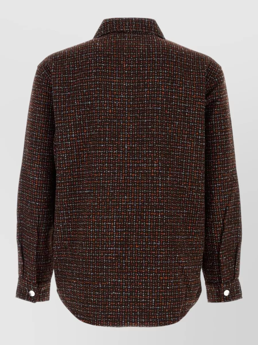 Carhartt Ip Mens Bellamy Boucle Woven Shirt Bellamy Check Tobacco In Brown