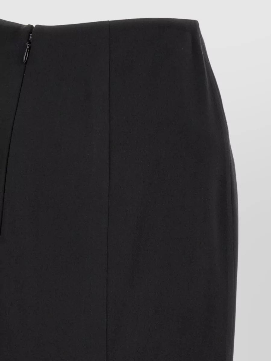 Ermanno Scervino Silk High-Rise Asymmetric Lace-Trim Midi Pencil Skirt