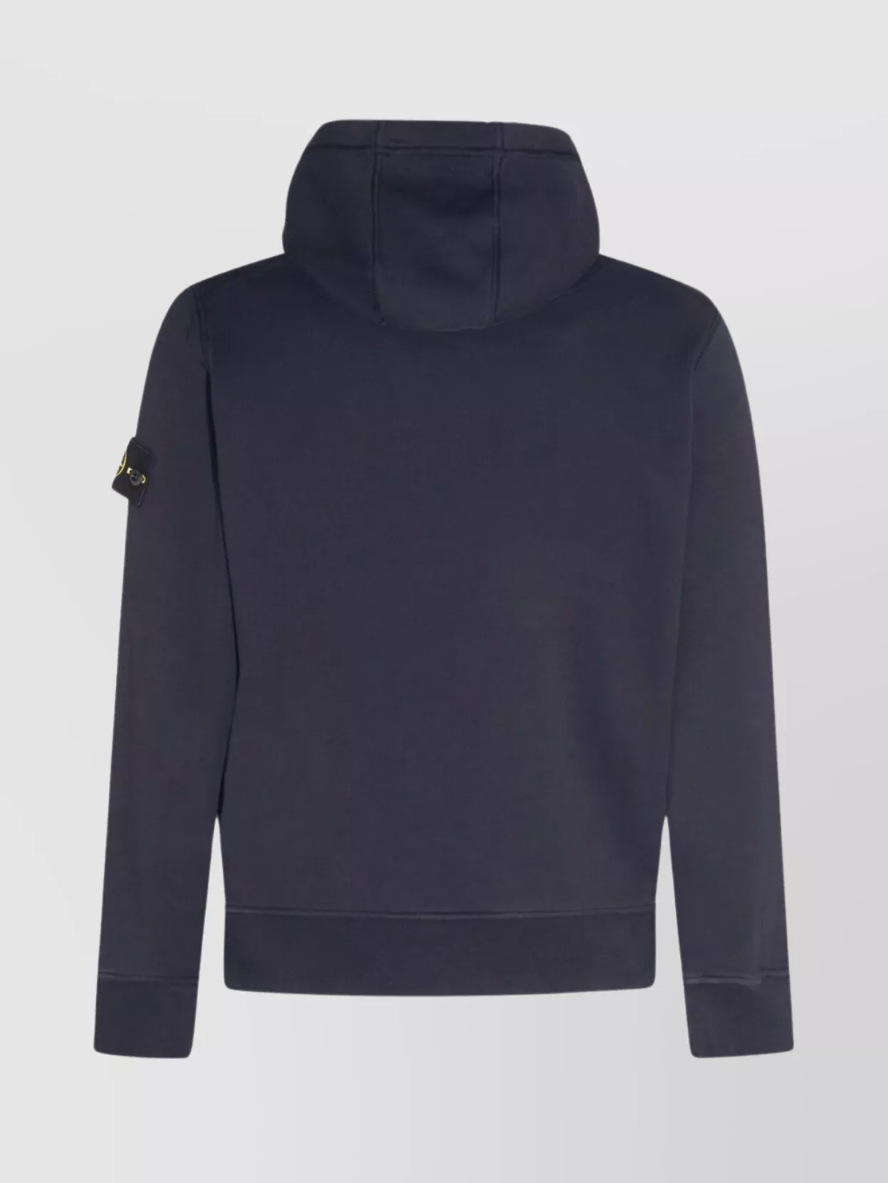 Stone Island Hooded Sweatshirt With Front Pocket And Ribbed Cuffs In Blue
