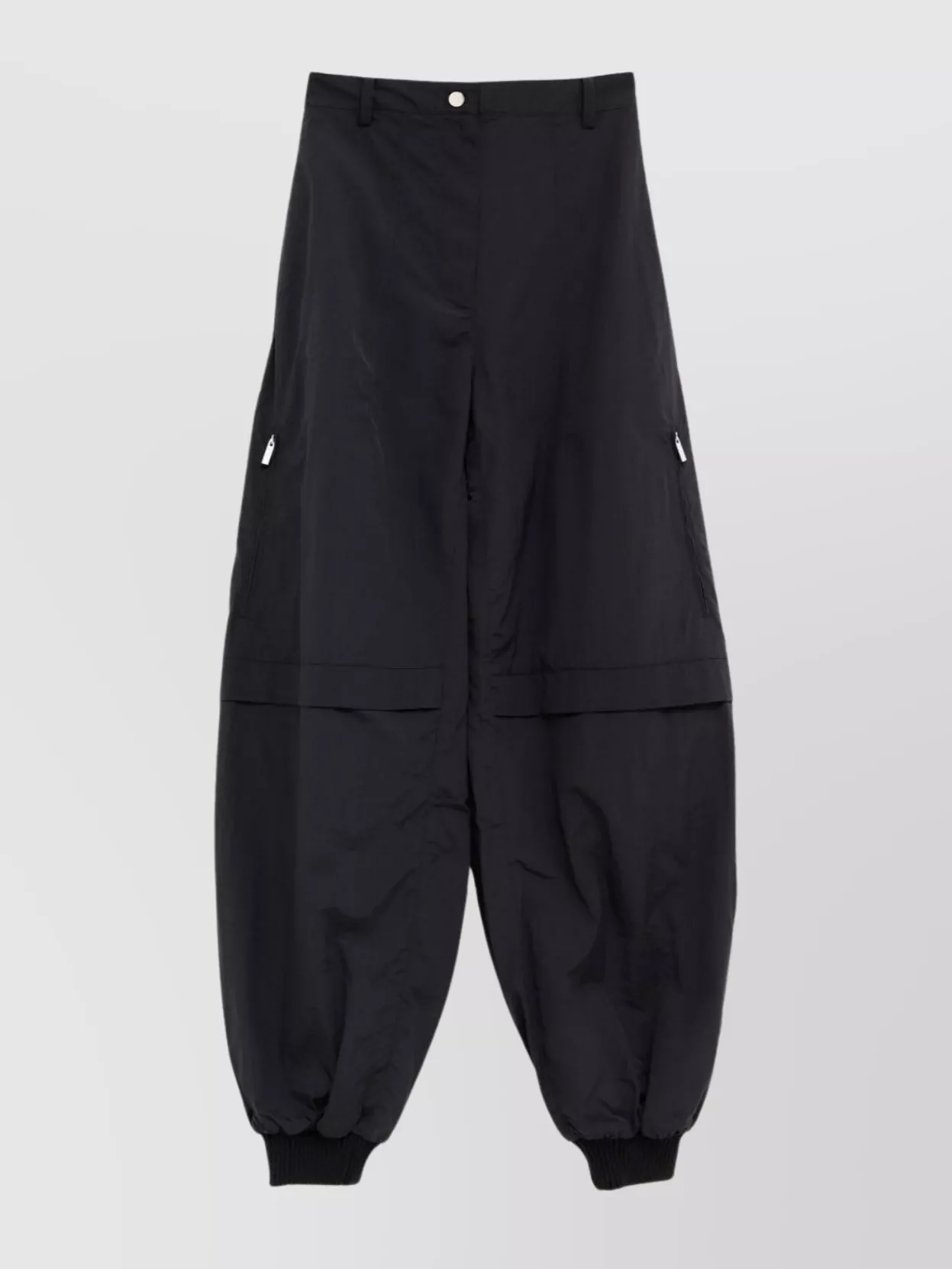 Jacquemus Relaxed Fit Trousers Featuring Side Zippers In Black